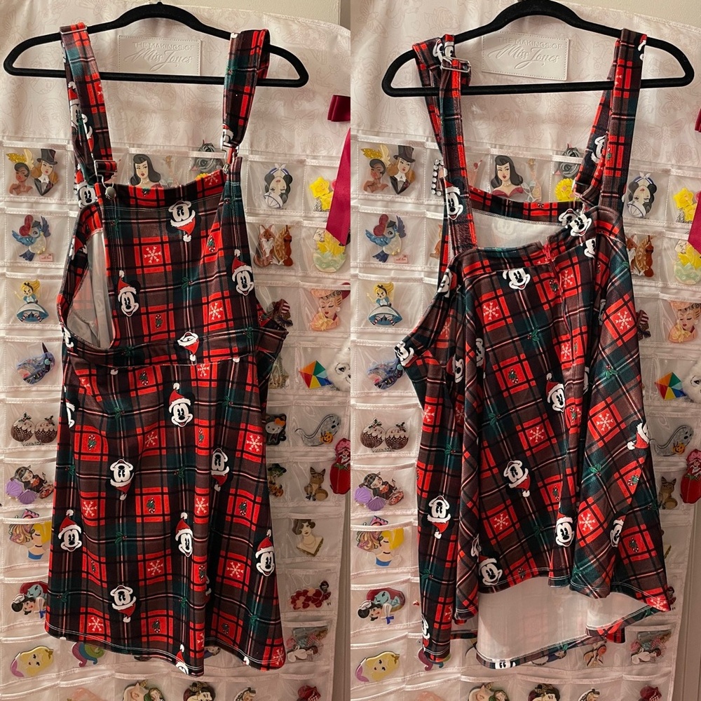 Her Universe Disney Holiday Plaid Skirtall - Picture 4 of 10